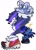 Size: 1197x1676 | Tagged: safe, artist:_sachi310_, sonic the hedgehog, 2024, arm up, simple background, solo, sonic the werehog, standing, were form, werehog, white background