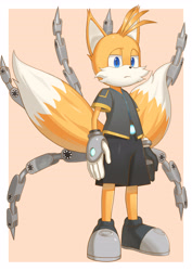 Size: 3500x4950 | Tagged: safe, artist:hoyahoya, miles "tails" prower, nine, sonic prime