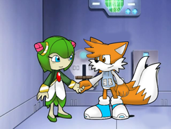 Size: 640x480 | Tagged: safe, artist:massi-the-fox, cosmo the seedrian, oc, oc:massi the fox, fox, seedrian, female, male