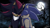 Size: 562x320 | Tagged: safe, artist:idalyaoisonic1344, shadow the hedgehog, sonic the hedgehog, 2014, abstract background, blushing, duo, eyes closed, frown, gay, leaning on them, lidded eyes, looking offscreen, moon, nighttime, outdoors, shadow x sonic, shipping, signature, standing, tree