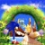 Size: 1760x1775 | Tagged: safe, artist:snt0skt, miles "tails" prower, omochao, sonic the hedgehog, chao, green hill zone, 2024, abstract background, arch, book, bowtie, clouds, crossdressing, daytime, femboy, flower, gay, grass, holding hands, looking at each other, mouth open, outdoors, outline, robot, shipping, smile, sonic x tails, sparkles, standing, sunflower, sweatdrop, trio, water, wedding, wedding dress, wedding veil