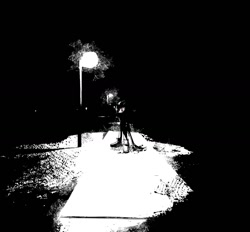 Size: 1512x1405 | Tagged: safe, artist:p1p1thehedgehog, shadow the hedgehog, black and white, greyscale, monochrome, nighttime, outdoors, solo