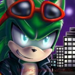 Size: 1080x1080 | Tagged: safe, artist:rainwaterfallszone, scourge the hedgehog, hedgehog, male