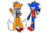 Size: 1280x854 | Tagged: safe, artist:haruhihedgehog13, miles "tails" prower, sonic the hedgehog, 2020, aged up, clothes, duo, duo male, looking at viewer, male, males only, mouth open, outline, simple background, smile, standing, teenager, transparent background