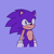 Size: 2048x2048 | Tagged: safe, artist:eepnoe, sonic the hedgehog, blue background, blushing, looking offscreen, signature, simple background, smile, solo, top surgery scars, trans male, transgender