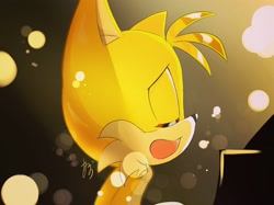 Size: 2048x1535 | Tagged: safe, artist:aohari251, miles "tails" prower, eyes closed, mouth open, piano, playing music, solo